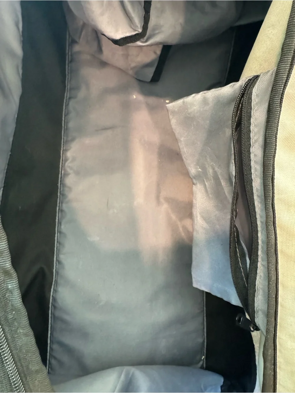 adidas Grey Heather Duffel with Black Logo and Trim
